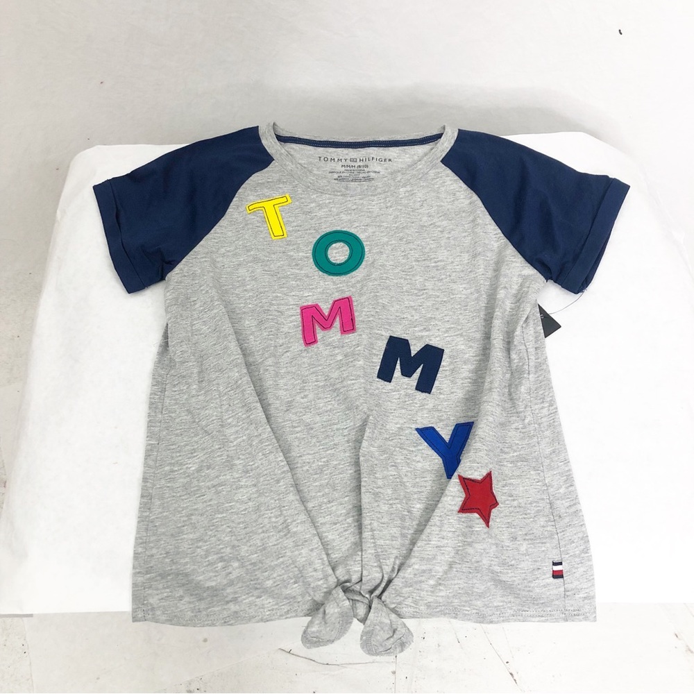 NEW Tommy Hilfiger Girls Top, Size Youth Medium, Gray